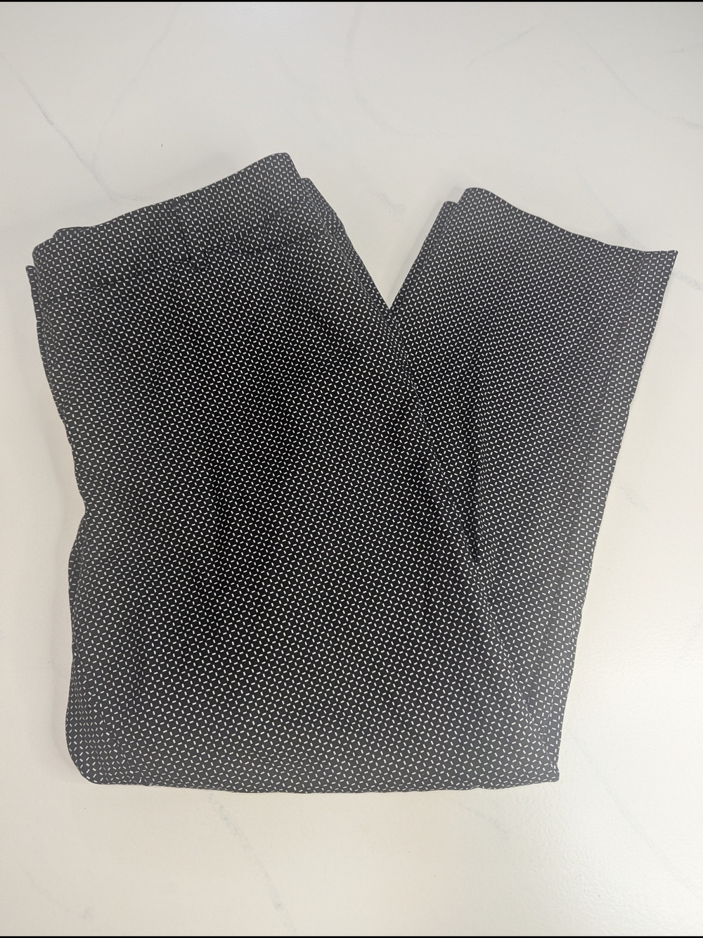 Liz Claiborne Career Emma Classic Women Pants Sz 14 Color Black W/ White Design